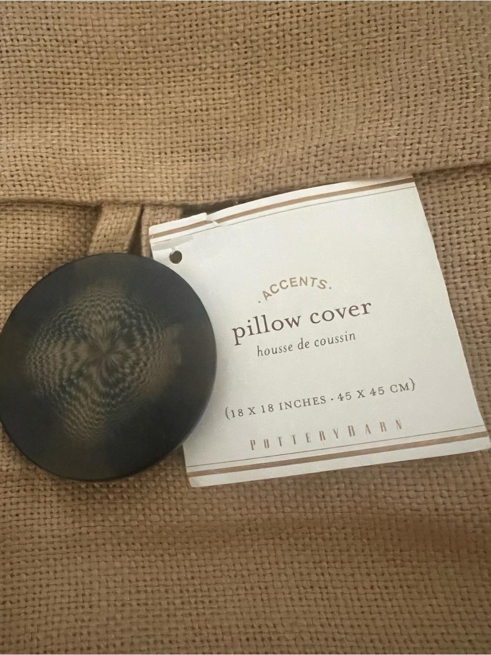 (2) Pottery Barn Tan Linen Pillow Cover
18x18